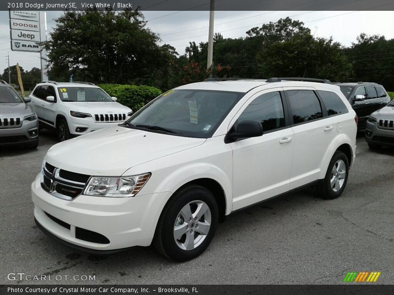 Vice White / Black 2018 Dodge Journey SE
