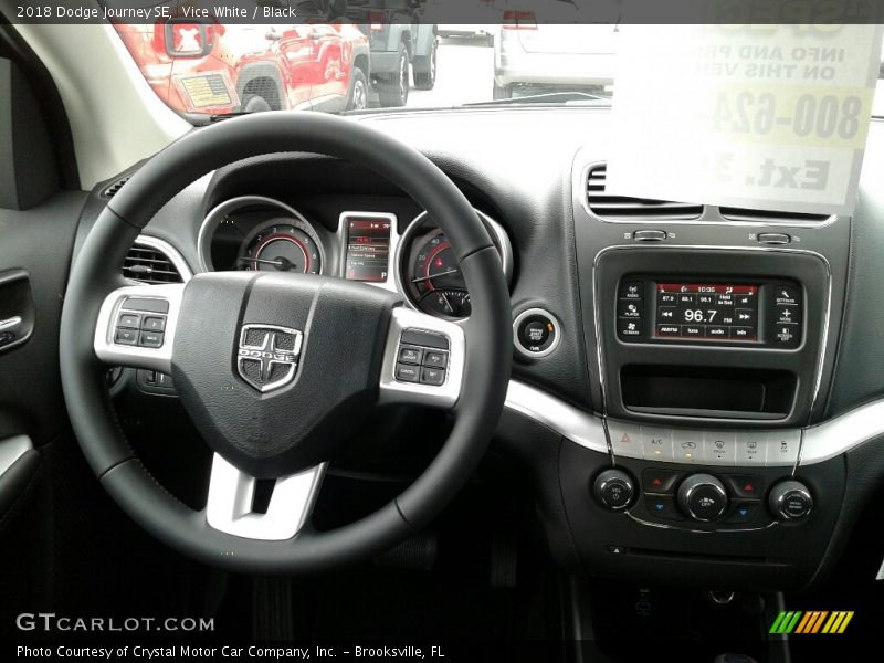 Vice White / Black 2018 Dodge Journey SE