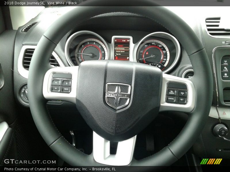 Vice White / Black 2018 Dodge Journey SE