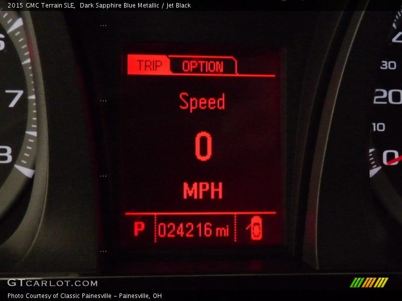 Dark Sapphire Blue Metallic / Jet Black 2015 GMC Terrain SLE
