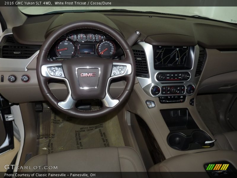 White Frost Tricoat / Cocoa/Dune 2016 GMC Yukon SLT 4WD