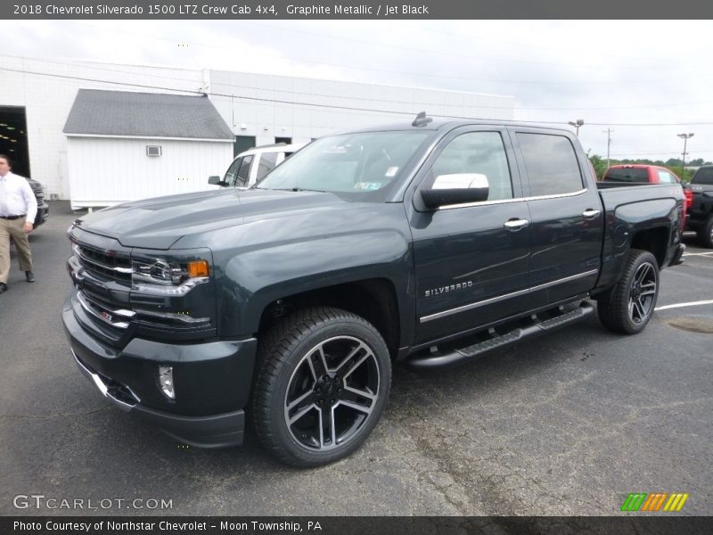 Graphite Metallic / Jet Black 2018 Chevrolet Silverado 1500 LTZ Crew Cab 4x4