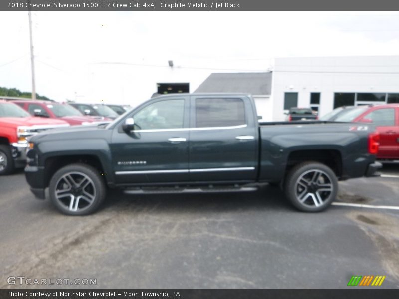 Graphite Metallic / Jet Black 2018 Chevrolet Silverado 1500 LTZ Crew Cab 4x4