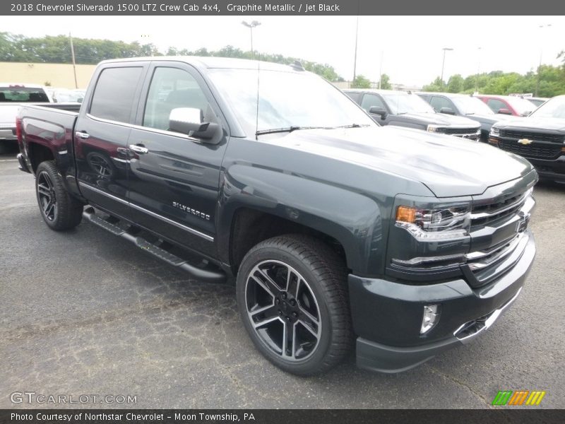Graphite Metallic / Jet Black 2018 Chevrolet Silverado 1500 LTZ Crew Cab 4x4