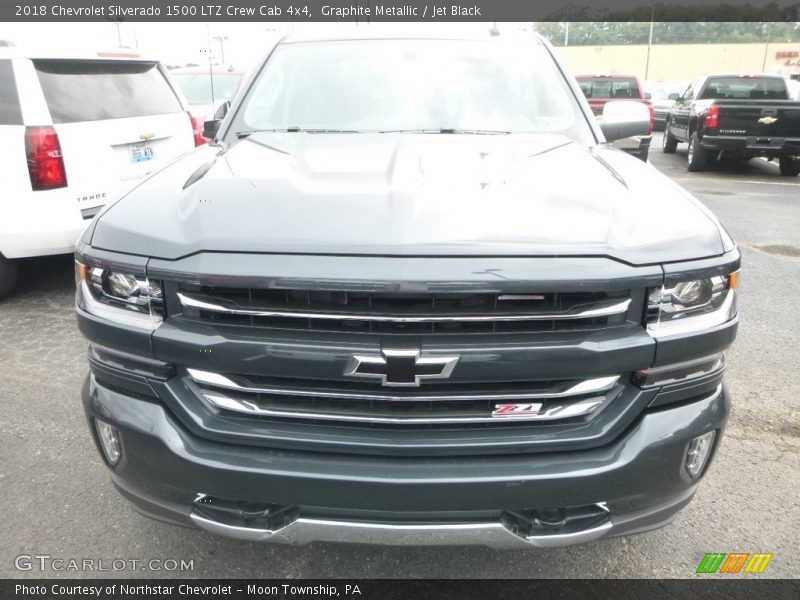 Graphite Metallic / Jet Black 2018 Chevrolet Silverado 1500 LTZ Crew Cab 4x4