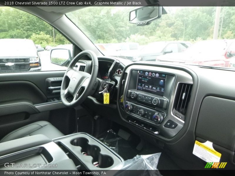 Graphite Metallic / Jet Black 2018 Chevrolet Silverado 1500 LTZ Crew Cab 4x4