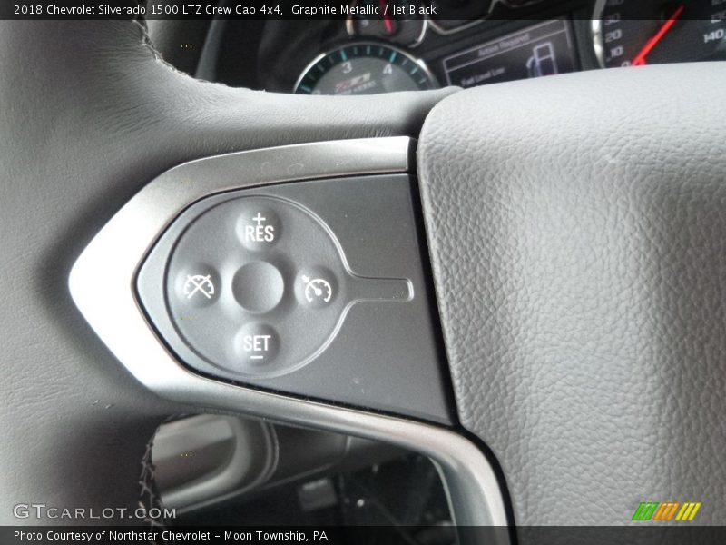 Graphite Metallic / Jet Black 2018 Chevrolet Silverado 1500 LTZ Crew Cab 4x4
