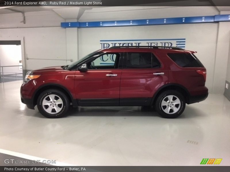 Ruby Red / Medium Light Stone 2014 Ford Explorer 4WD