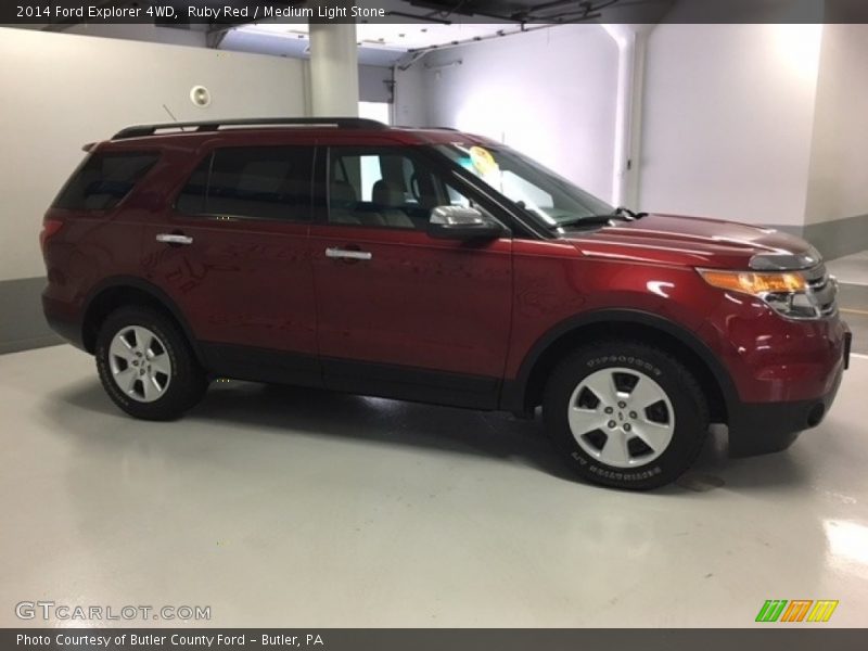 Ruby Red / Medium Light Stone 2014 Ford Explorer 4WD