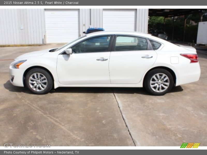 Pearl White / Charcoal 2015 Nissan Altima 2.5 S