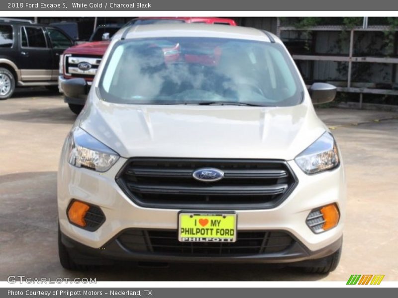 White Gold / Charcoal Black 2018 Ford Escape S