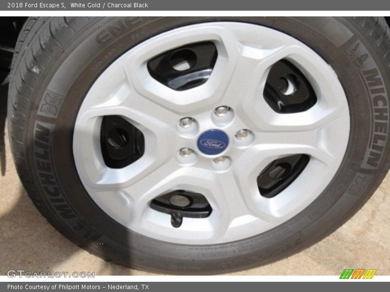 White Gold / Charcoal Black 2018 Ford Escape S