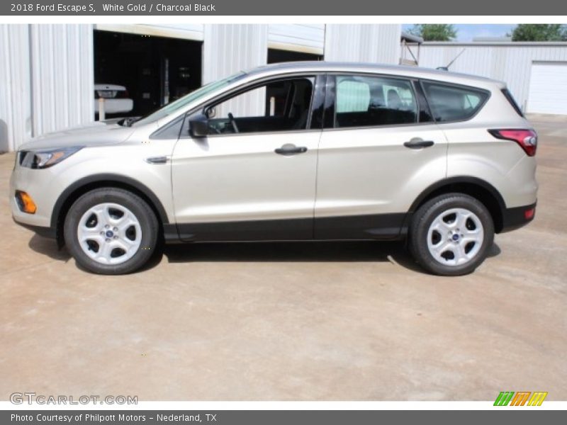 White Gold / Charcoal Black 2018 Ford Escape S
