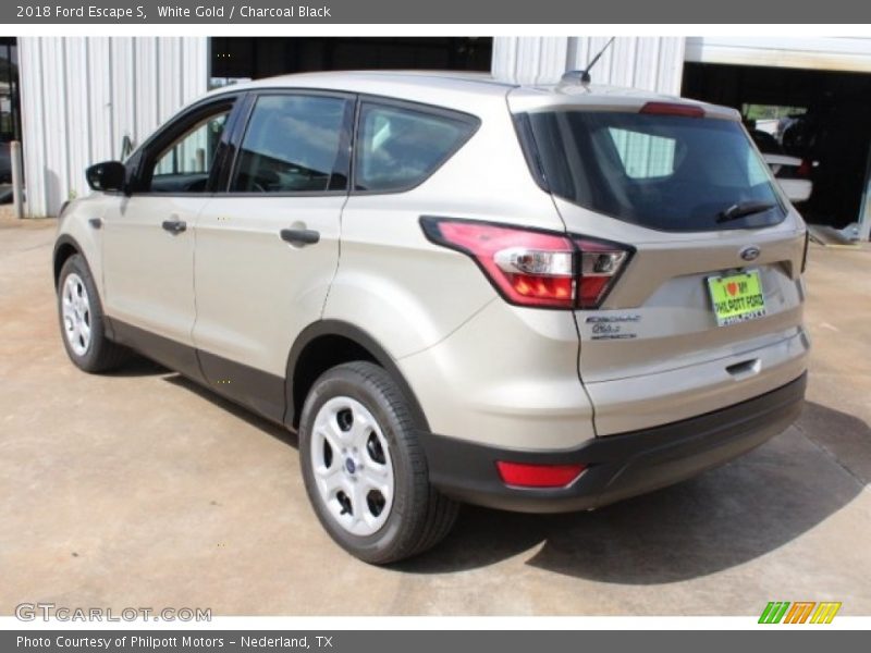 White Gold / Charcoal Black 2018 Ford Escape S