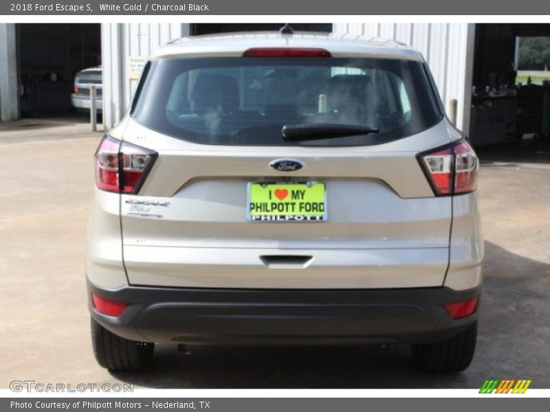 White Gold / Charcoal Black 2018 Ford Escape S