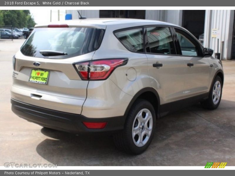 White Gold / Charcoal Black 2018 Ford Escape S