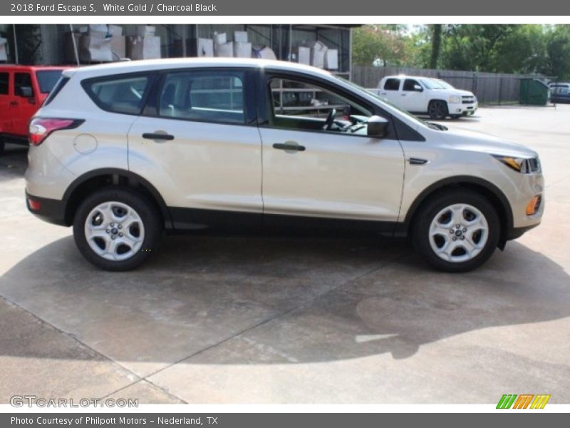 White Gold / Charcoal Black 2018 Ford Escape S