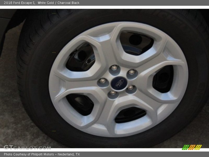 White Gold / Charcoal Black 2018 Ford Escape S