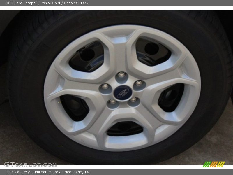 White Gold / Charcoal Black 2018 Ford Escape S