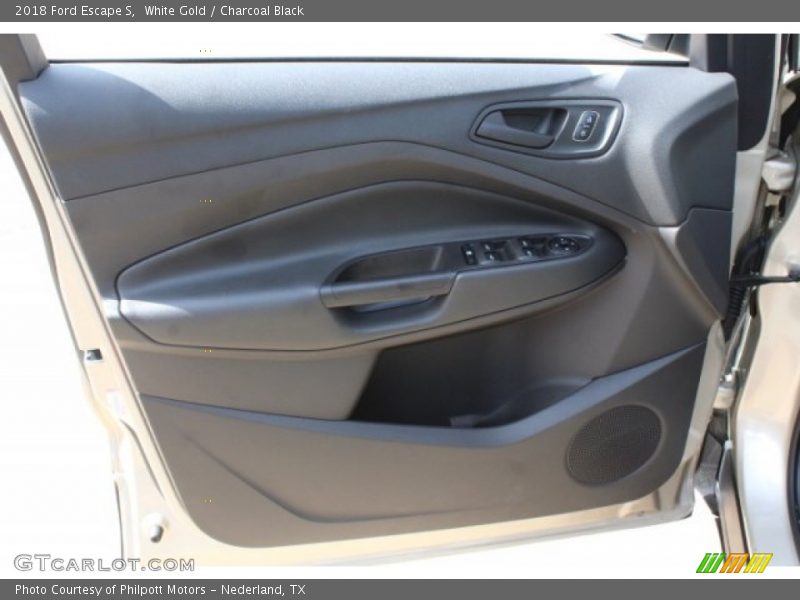 White Gold / Charcoal Black 2018 Ford Escape S