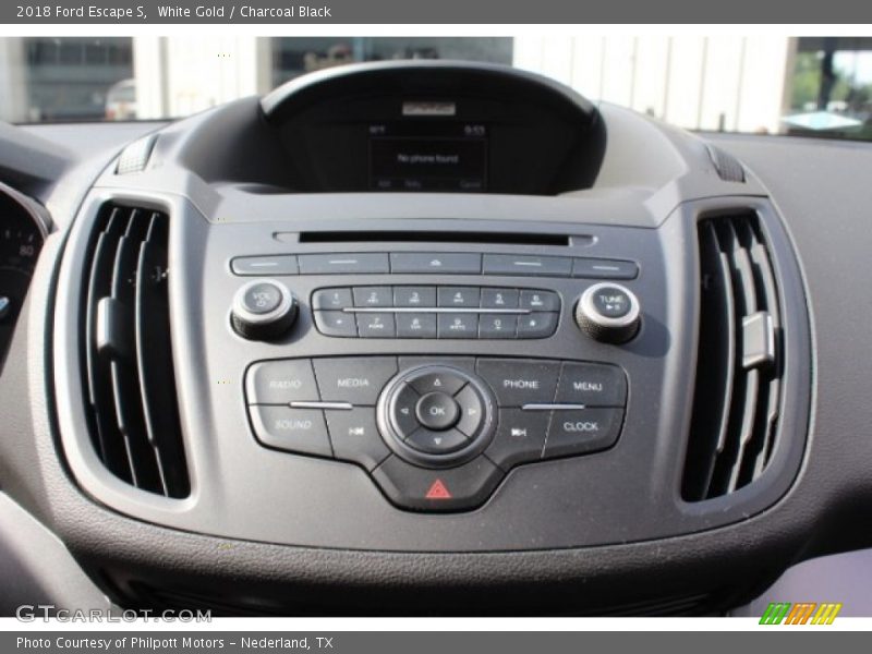 White Gold / Charcoal Black 2018 Ford Escape S