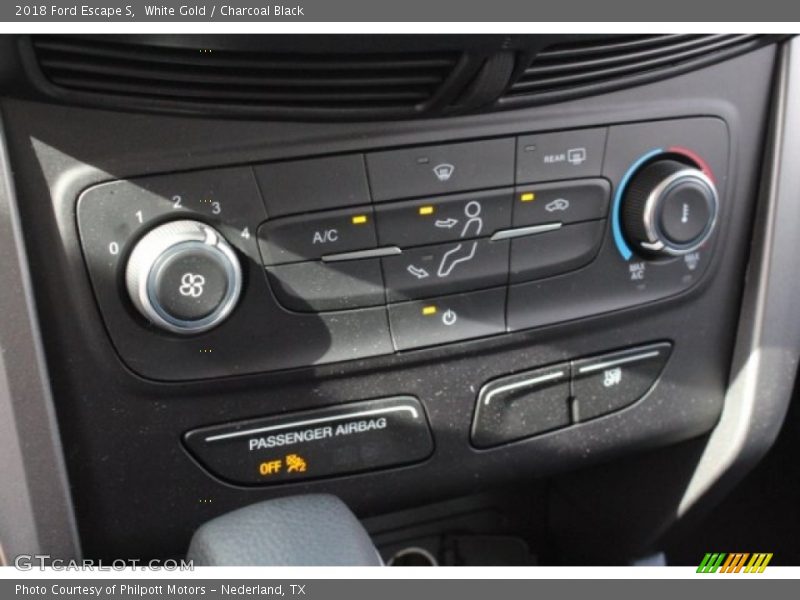 White Gold / Charcoal Black 2018 Ford Escape S