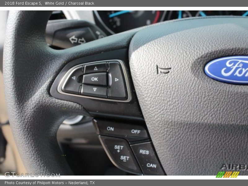 White Gold / Charcoal Black 2018 Ford Escape S