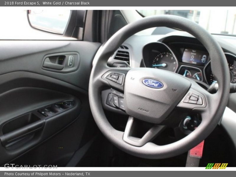 White Gold / Charcoal Black 2018 Ford Escape S