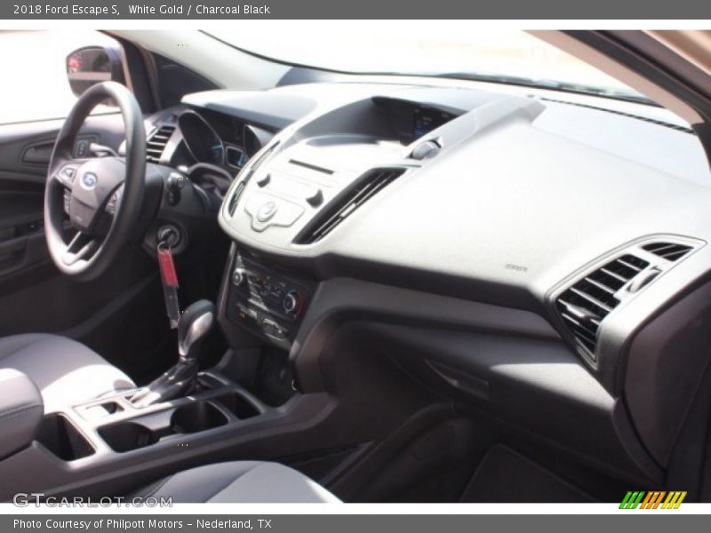 White Gold / Charcoal Black 2018 Ford Escape S