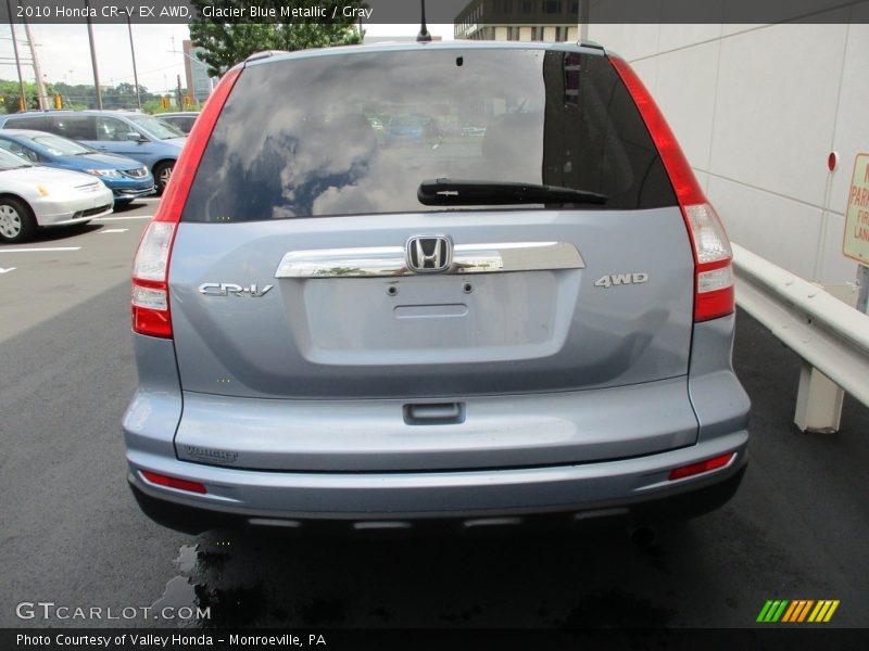 Glacier Blue Metallic / Gray 2010 Honda CR-V EX AWD