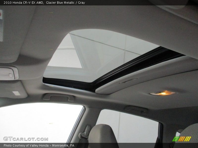 Glacier Blue Metallic / Gray 2010 Honda CR-V EX AWD
