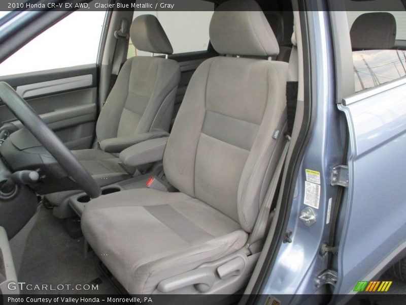 Glacier Blue Metallic / Gray 2010 Honda CR-V EX AWD