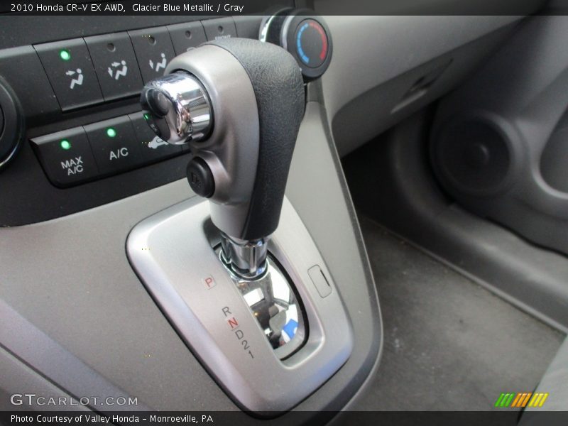Glacier Blue Metallic / Gray 2010 Honda CR-V EX AWD