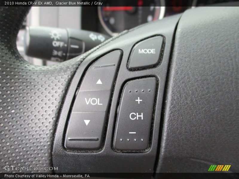 Glacier Blue Metallic / Gray 2010 Honda CR-V EX AWD