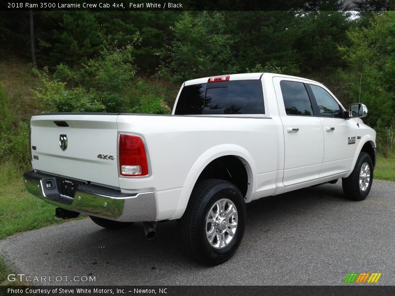 Pearl White / Black 2018 Ram 3500 Laramie Crew Cab 4x4