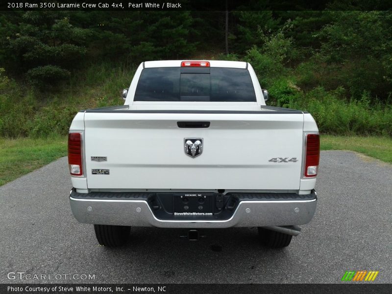 Pearl White / Black 2018 Ram 3500 Laramie Crew Cab 4x4