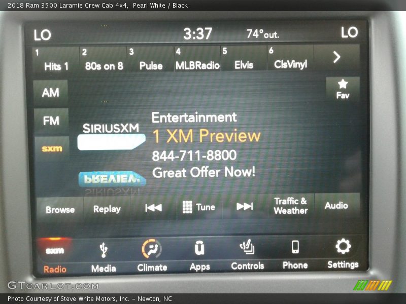 Pearl White / Black 2018 Ram 3500 Laramie Crew Cab 4x4