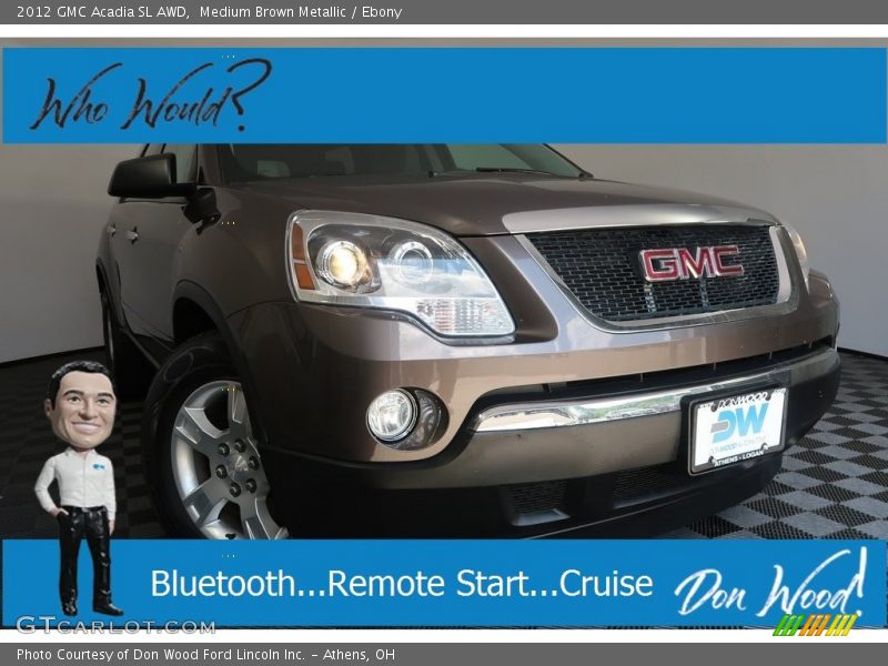 Medium Brown Metallic / Ebony 2012 GMC Acadia SL AWD