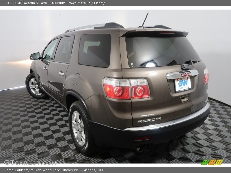 Medium Brown Metallic / Ebony 2012 GMC Acadia SL AWD