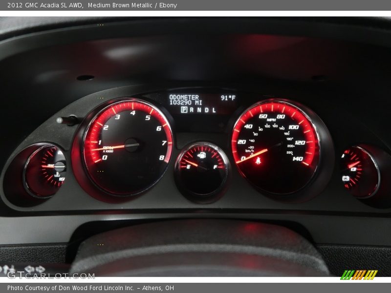 Medium Brown Metallic / Ebony 2012 GMC Acadia SL AWD