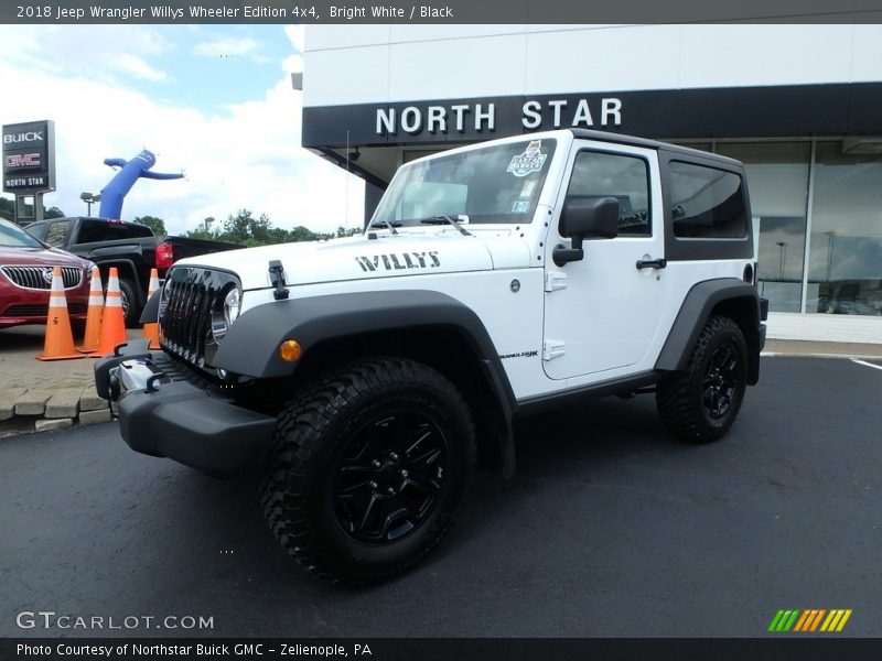 Bright White / Black 2018 Jeep Wrangler Willys Wheeler Edition 4x4