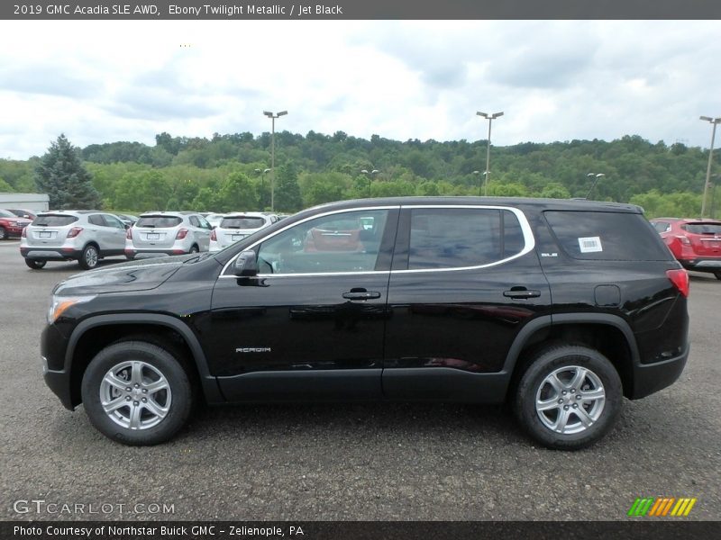 Ebony Twilight Metallic / Jet Black 2019 GMC Acadia SLE AWD