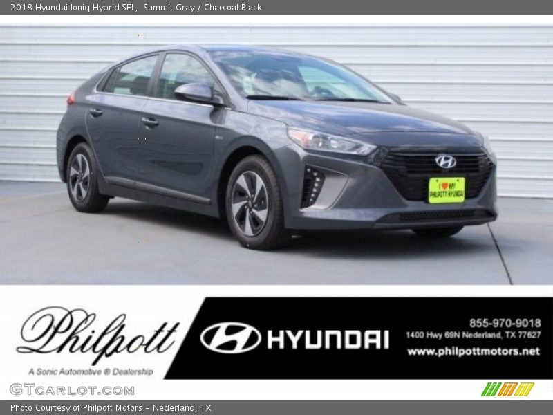 Summit Gray / Charcoal Black 2018 Hyundai Ioniq Hybrid SEL