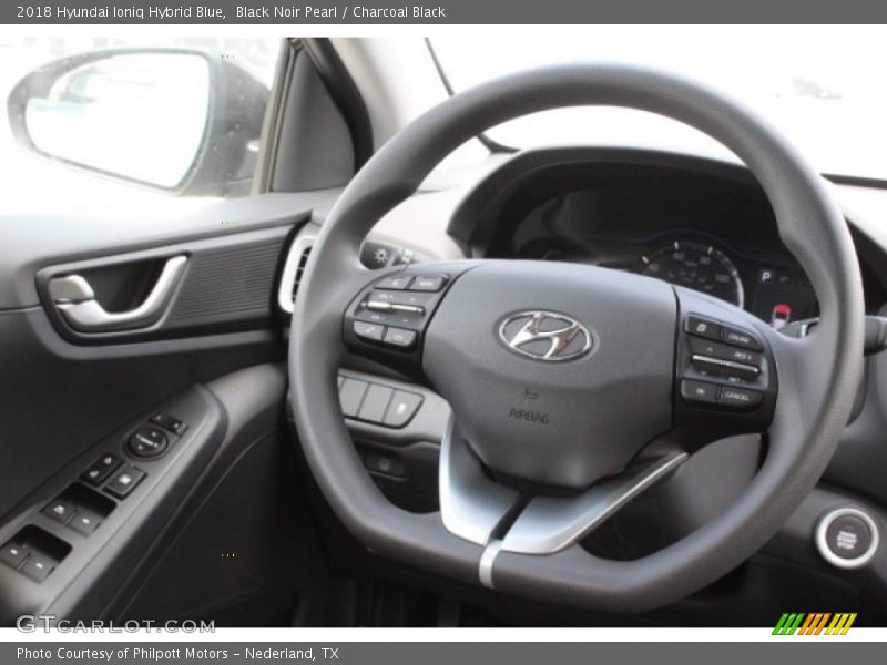 Black Noir Pearl / Charcoal Black 2018 Hyundai Ioniq Hybrid Blue