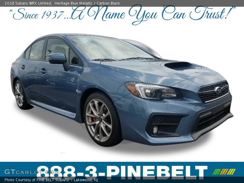 Heritage Blue Metallic / Carbon Black 2018 Subaru WRX Limited