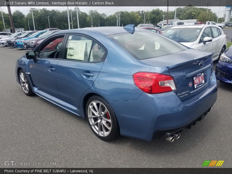 Heritage Blue Metallic / Carbon Black 2018 Subaru WRX Limited