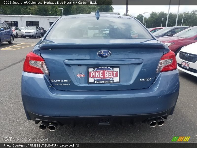 Heritage Blue Metallic / Carbon Black 2018 Subaru WRX Limited