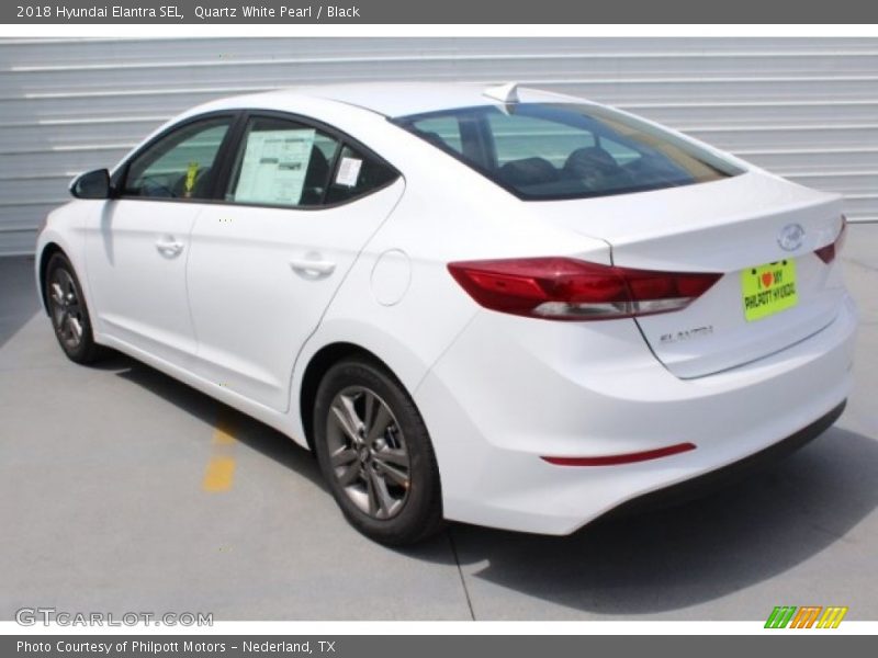 Quartz White Pearl / Black 2018 Hyundai Elantra SEL