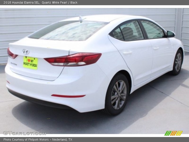 Quartz White Pearl / Black 2018 Hyundai Elantra SEL
