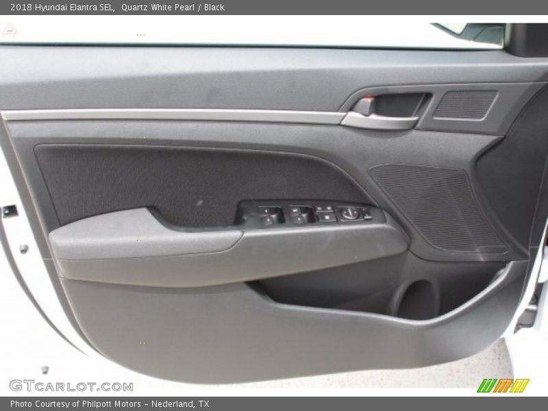 Quartz White Pearl / Black 2018 Hyundai Elantra SEL